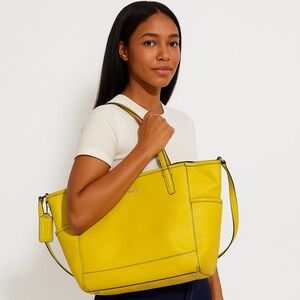 COACH-Vibrant‎ Yellow Tote Bag-Fair Condition -PLEASE READ DESCRIPTION